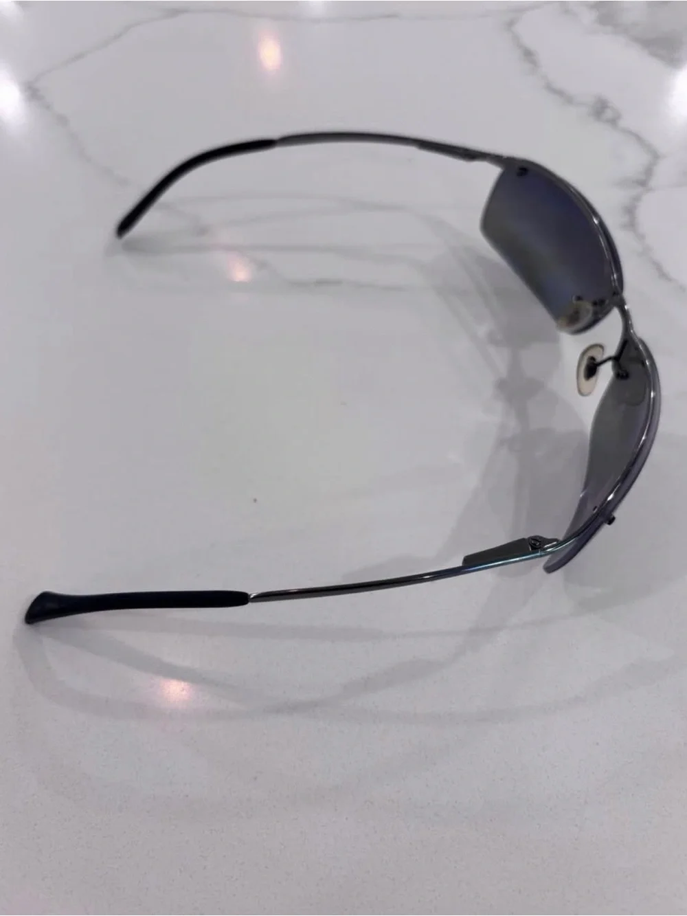 Ray-Ban Semi-Rimless Sunglasses in Gunmetal with Gray Lenses
